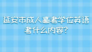 延安市成人高考学位英语考什么内容
